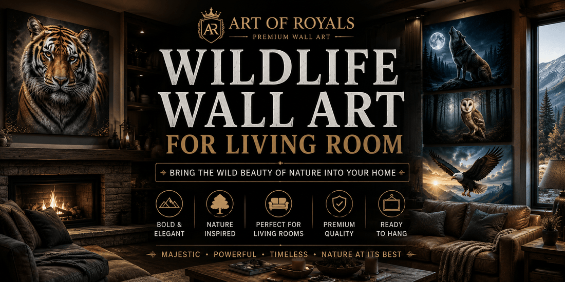 Best Wildlife Wall Art for Living Room Decor: Nature-Inspired Canvas Prints for Modern Homes - ART OF ROYALS