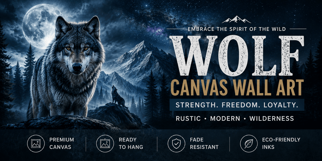 Best Wolf Canvas Wall Art for Rustic, Dark & Wilderness Home Decor - ART OF ROYALS