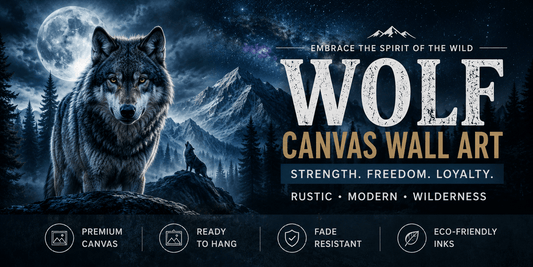 Best Wolf Canvas Wall Art for Rustic, Dark & Wilderness Home Decor - ART OF ROYALS