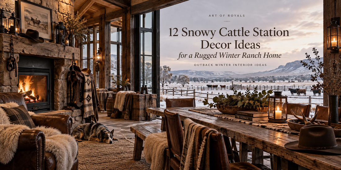 12 Snowy Cattle Station Decor Ideas for a Rugged Winter Ranch Home | Outback Winter Interior Ideas
