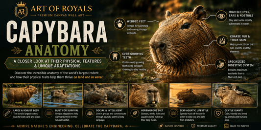Capybara Anatomy: A Closer Look at Their Physical Features & Unique Adaptations - ART OF ROYALS