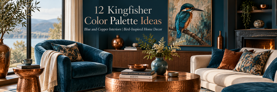 12 Kingfisher Color Palette Ideas for Blue and Copper Interiors | Bird-Inspired Home Decor