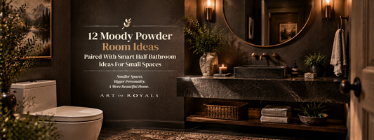 12 Moody Powder Room Ideas Paired With Smart Half Bathroom Ideas for Small Spaces