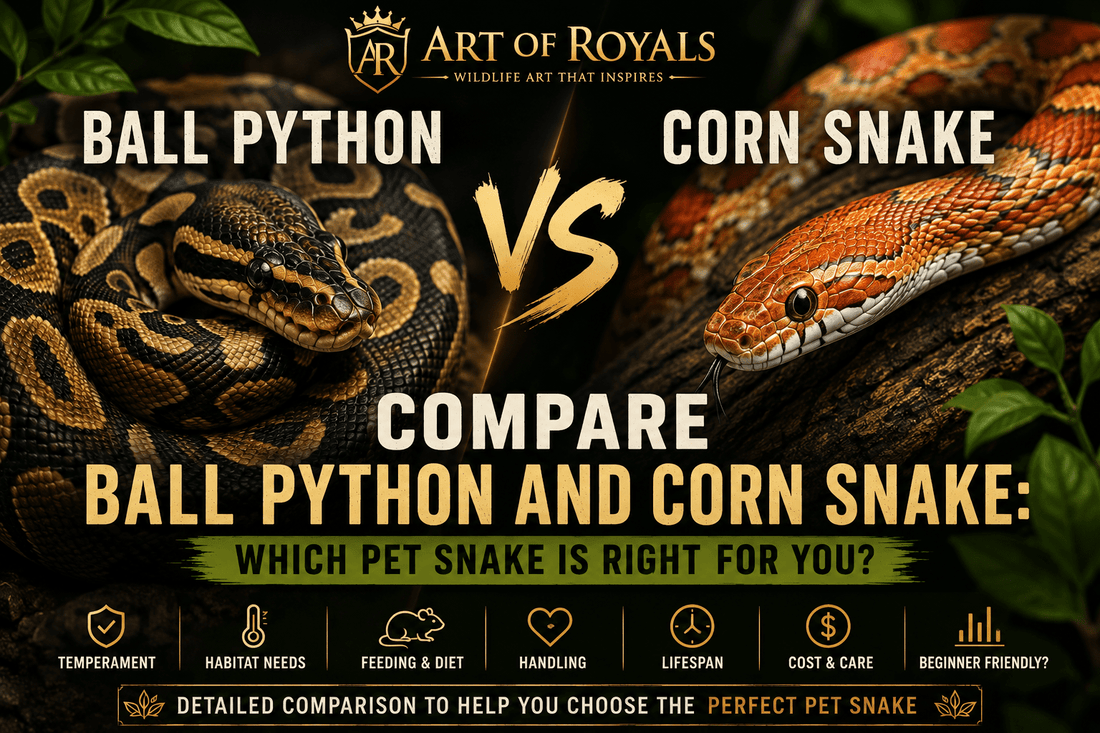 Compare Ball Python and Corn Snake: Which Pet Snake Is Right for You? - ART OF ROYALS
