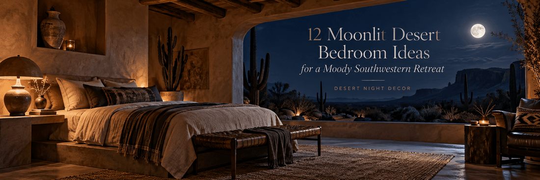 12 Moonlit Desert Bedroom Ideas for a Moody Southwestern Retreat | Desert Night Decor - ART OF ROYALS
