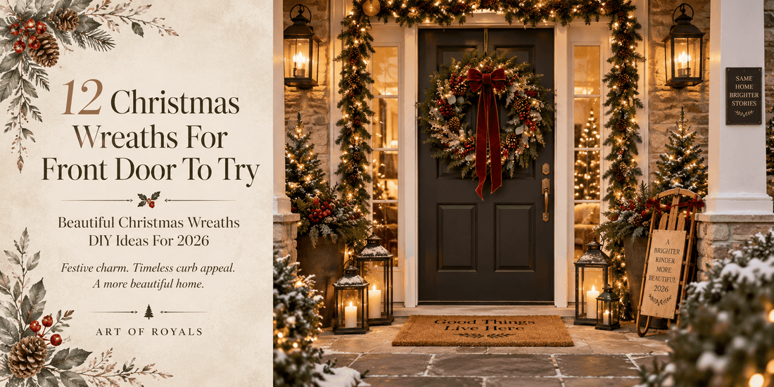 12 Christmas Wreaths For Front Door To Try: Beautiful Christmas Wreaths DIY Ideas For 2026 - ART OF ROYALS