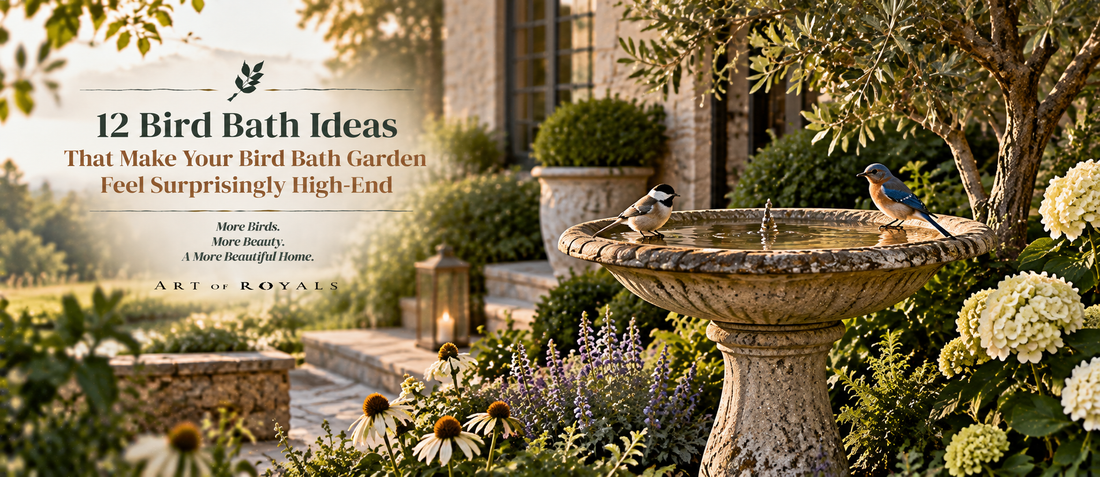 12 Bird Bath Ideas That Make Your Bird Bath Garden Feel Surprisingly High-End