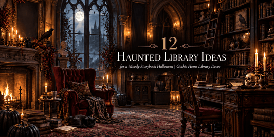 12 Haunted Library Ideas for a Moody Storybook Halloween | Gothic Home Library Decor - ART OF ROYALS
