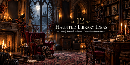 12 Haunted Library Ideas for a Moody Storybook Halloween | Gothic Home Library Decor