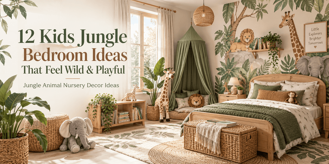 12 Kids Jungle Bedroom Ideas That Feel Wild & Playful | Jungle Animal Nursery Decor Ideas - ART OF ROYALS