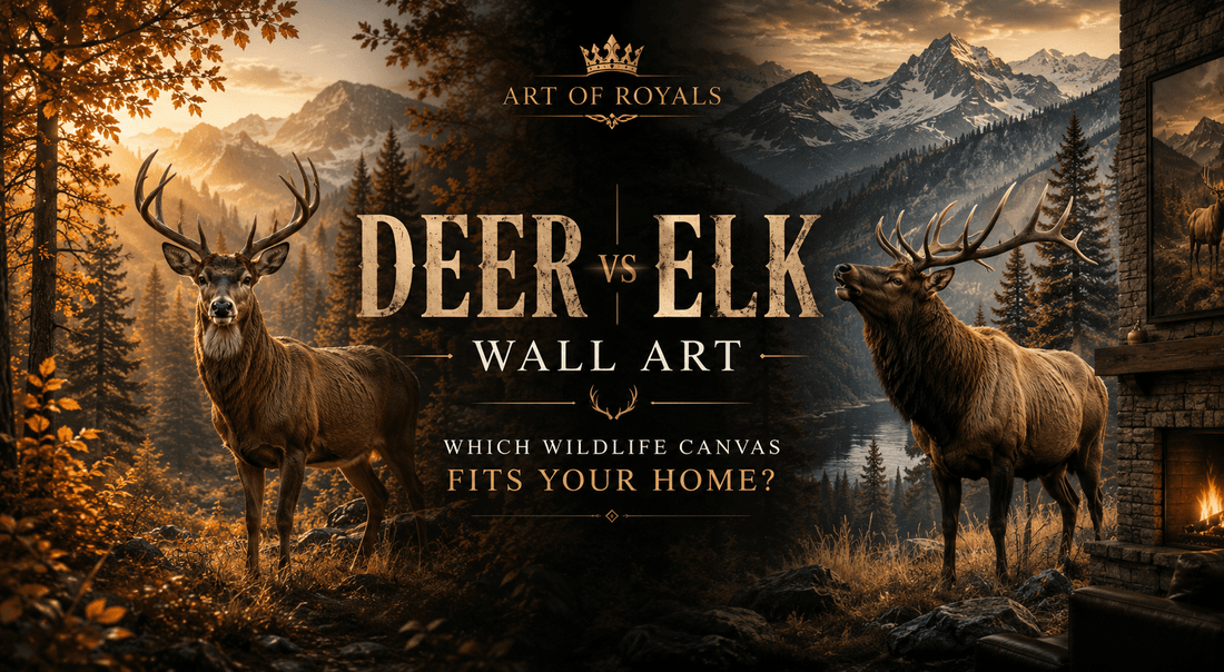 Deer vs Elk Wall Art: Which Wildlife Canvas Fits Your Home? | ArtOfRoyals - ART OF ROYALS
