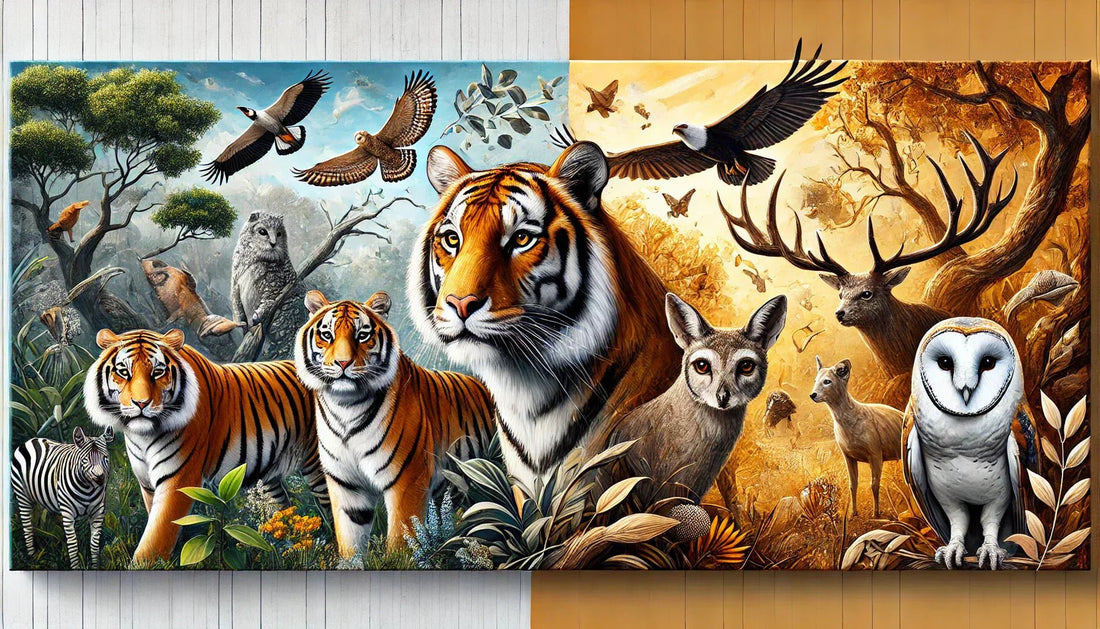 Digital vs. Hand-Painted Wildlife Canvases: Pros and Cons - ART OF ROYALS