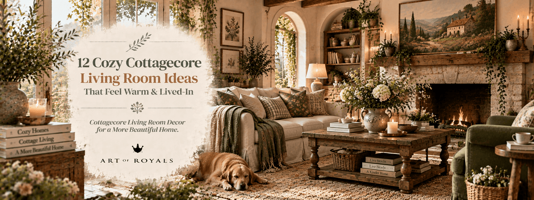12 Cozy Cottagecore Living Room Ideas That Feel Warm & Lived-In | Cottagecore Living Room Decor - ART OF ROYALS