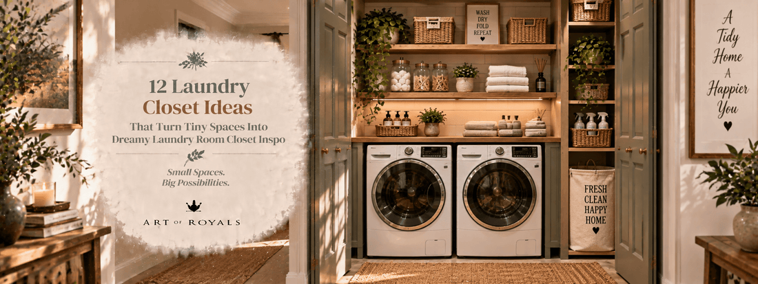 12 Laundry Closet Ideas That Turn Tiny Spaces Into Dreamy Laundry Room Closet Inspo - ART OF ROYALS