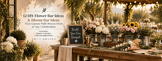 12 DIY Flower Bar Ideas & Bloom Bar Ideas That Guests Will Obsess Over at Any Celebration - ART OF ROYALS