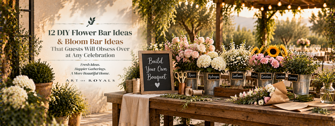12 DIY Flower Bar Ideas & Bloom Bar Ideas That Guests Will Obsess Over at Any Celebration