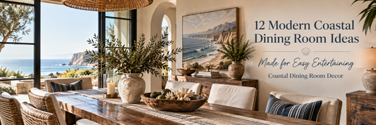 12 Modern Coastal Dining Room Ideas Made for Easy Entertaining | Coastal Dining Room Decor