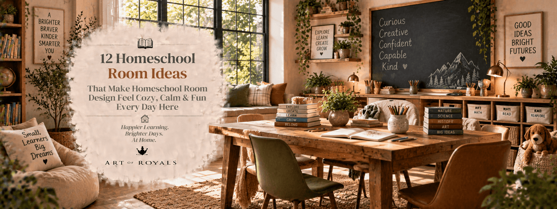 12 Homeschool Room Ideas That Make Homeschool Room Design Feel Cozy, Calm & Fun Every Day - ART OF ROYALS