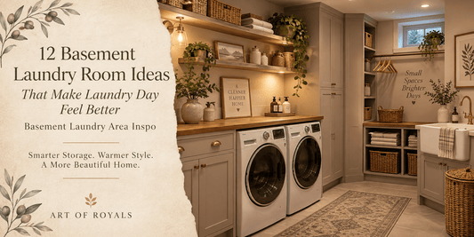 12 Basement Laundry Room Ideas That Make Laundry Day Feel Better Basement Laundry Area Inspo - ART OF ROYALS