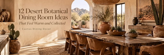 12 Desert Botanical Dining Room Ideas That Feel Warm and Collected | Cactus Dining Decor