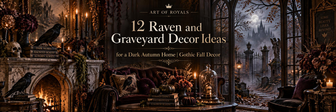 12 Raven and Graveyard Decor Ideas for a Dark Autumn Home | Gothic Fall Decor