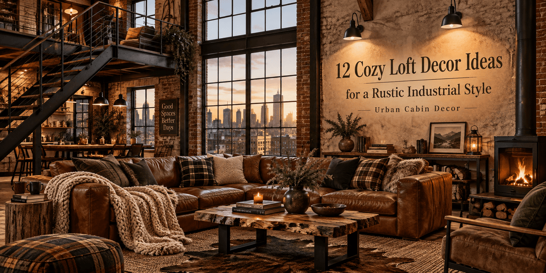 12 Cozy Loft Decor Ideas for a Rustic Industrial Style | Urban Cabin Decor - ART OF ROYALS