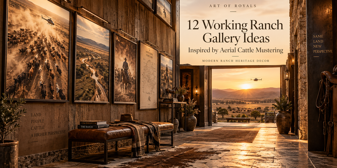 12 Working Ranch Gallery Ideas Inspired by Aerial Cattle Mustering | Modern Ranch Heritage Decor