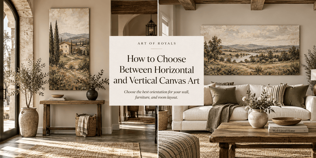 How to Choose Between Horizontal and Vertical Canvas Art - ART OF ROYALS