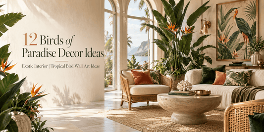 12 Birds of Paradise Decor Ideas for an Exotic Interior | Tropical Bird Wall Art Ideas - ART OF ROYALS