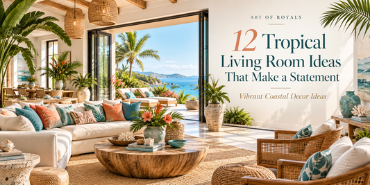 12 Tropical Living Room Ideas with Sea Life Prints | Vibrant Coastal Decor Ideas