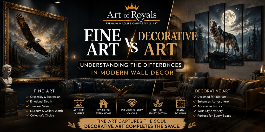 Fine Art vs Decorative Art: Understanding the Differences in Modern Wall Decor - ART OF ROYALS