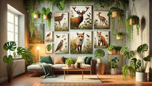 How to Pair Wildlife Art with Indoor Plants for a Natural Look - ART OF ROYALS