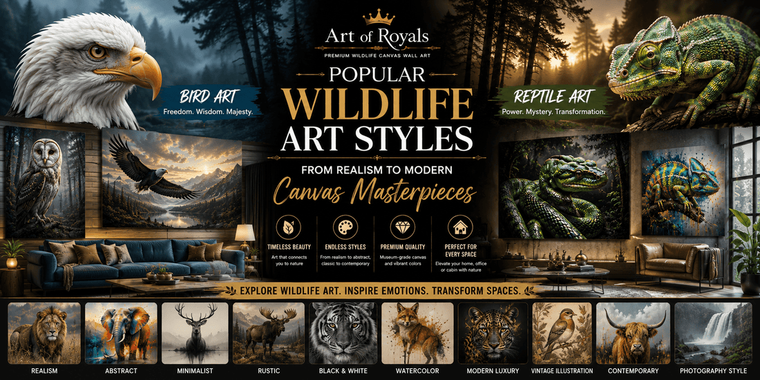 Popular Wildlife Art Styles: From Realism to Modern Canvas Masterpieces - ART OF ROYALS