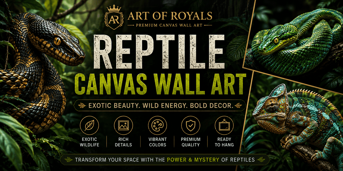 Reptile Canvas Wall Art: Exotic Wildlife Decor for Bold &amp; Nature-Inspired Interiors - ART OF ROYALS
