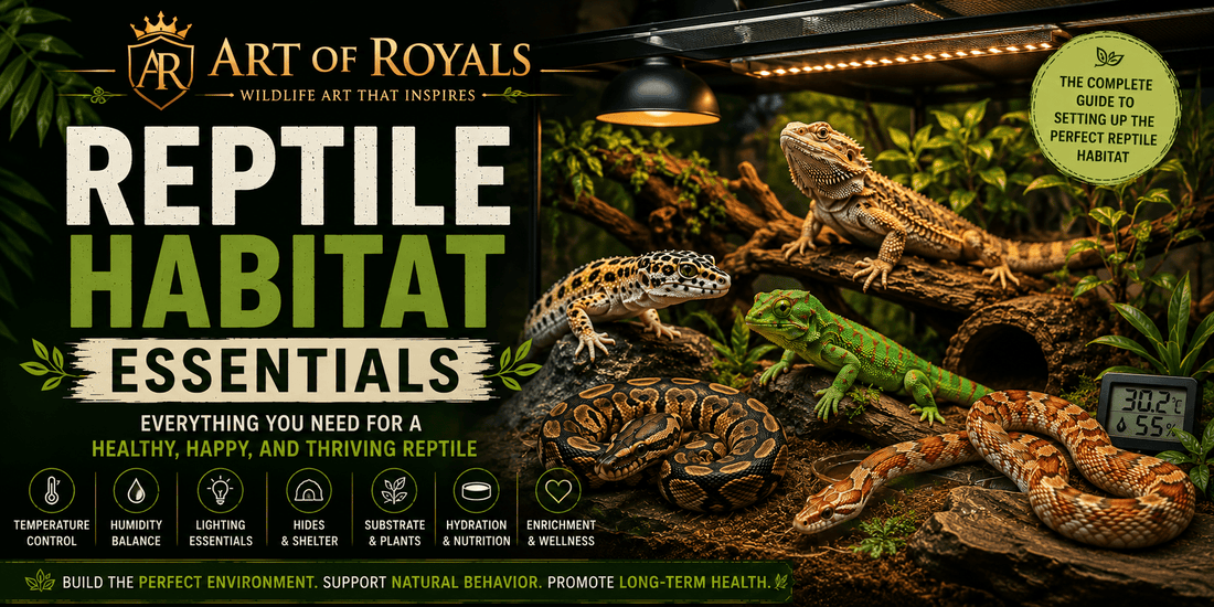 Reptile Habitat Essentials: Complete Beginner Guide to Reptile Enclosure Setup - ART OF ROYALS