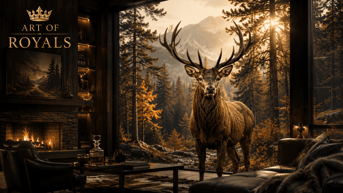 Why Stag Wall Art Is Trending in Luxury Masculine Interiors | ArtOfRoyals - ART OF ROYALS