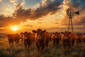 Red Angus Canvas Wall Art