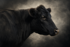 Black Angus Canvas Wall Art