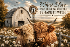 Highland Cow Canvas Wall Art