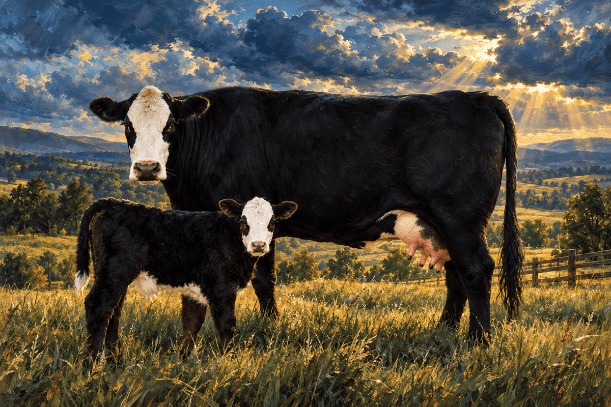 Black Baldy Canvas Wall Art - ART OF ROYALS
