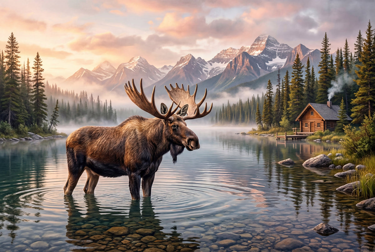 Moose Canvas Wall Art - ART OF ROYALS