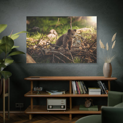 Majestic Brown Bear Canvas Wall Art – Wild Strength and Elegance