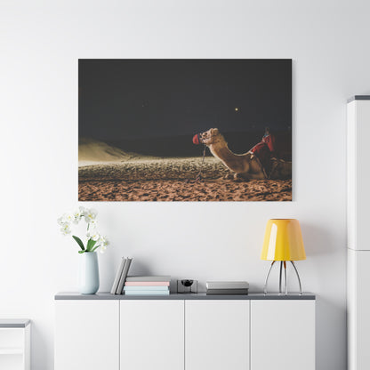 Cosmic Camel Canvas Wall Art – Mystical Journey Under the Galaxy