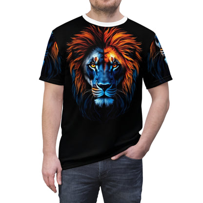 🔥 Frost & Flame Lion – Dual Power T-Shirt