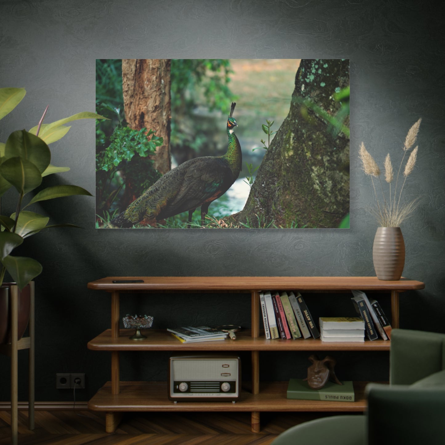 Majestic Peacock Canvas Wall Art – Elegant Wildlife Decor for Home & Office Spaces