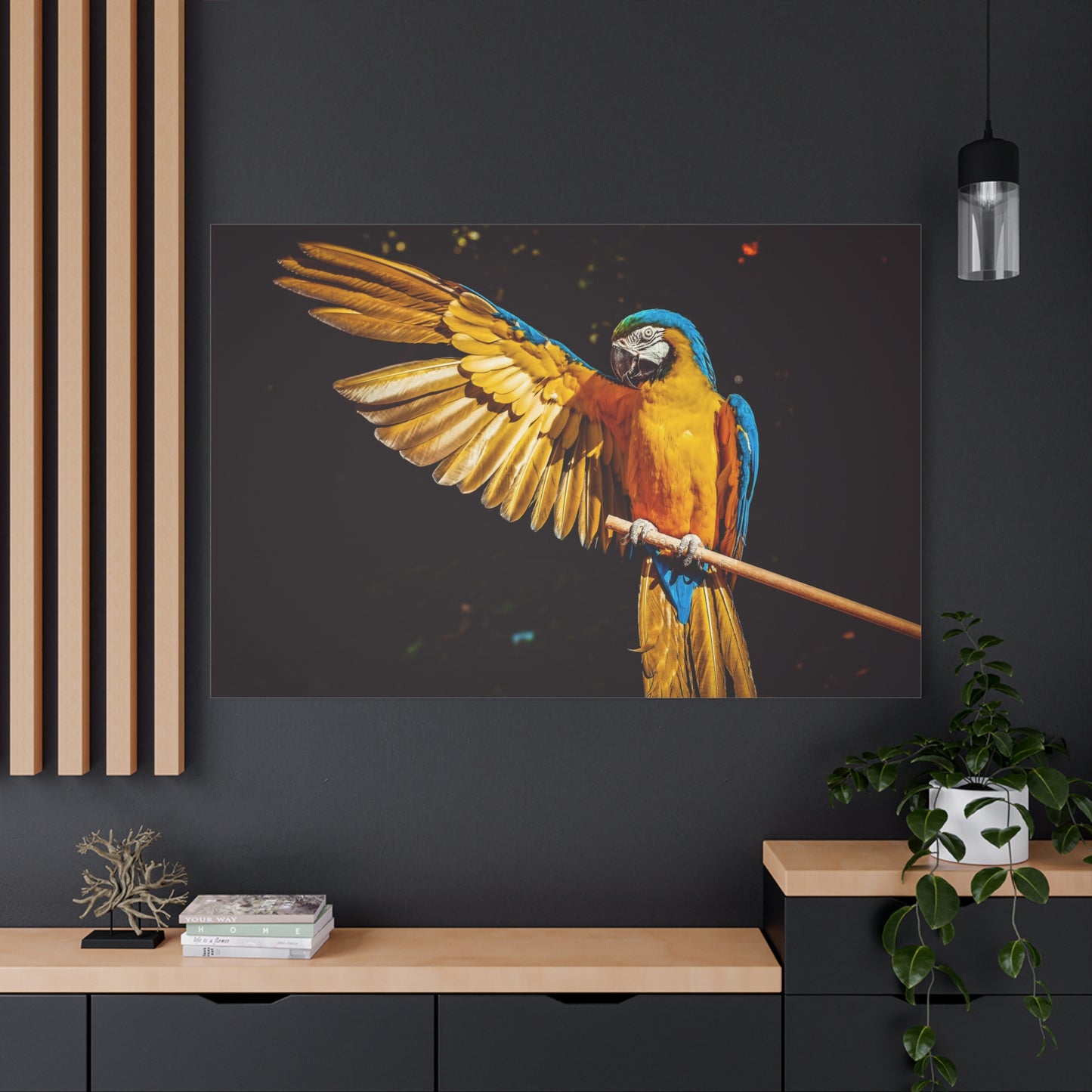 Vibrant Yellow Macaw Canvas Wall Art