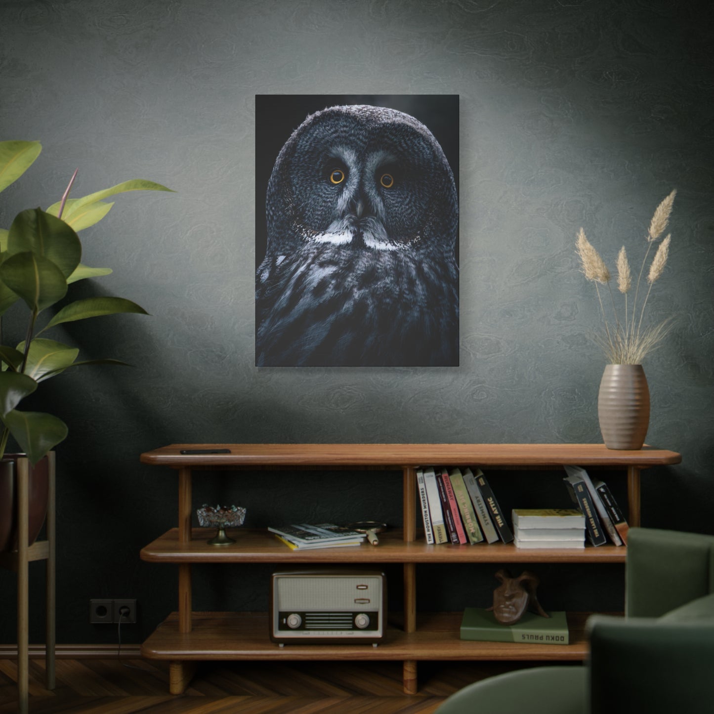 Majestic Owl Canvas Wall Art – Enchanting Forest Night Décor