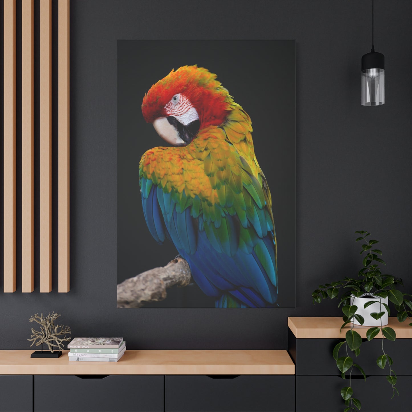 Macaw Parrot Canvas Wall Art – A Masterpiece for Bird Lovers