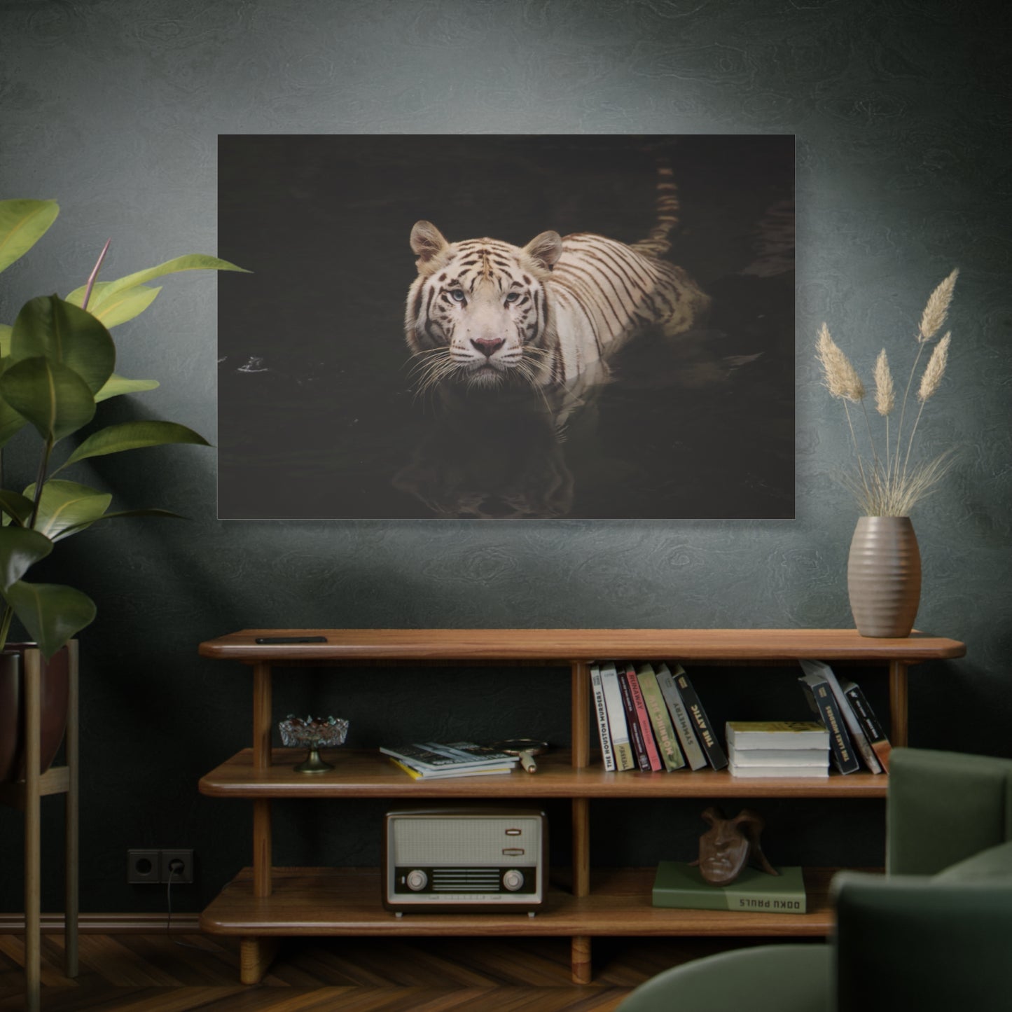 Tiger in the Wild Canvas Wall Art – Untamed Majesty