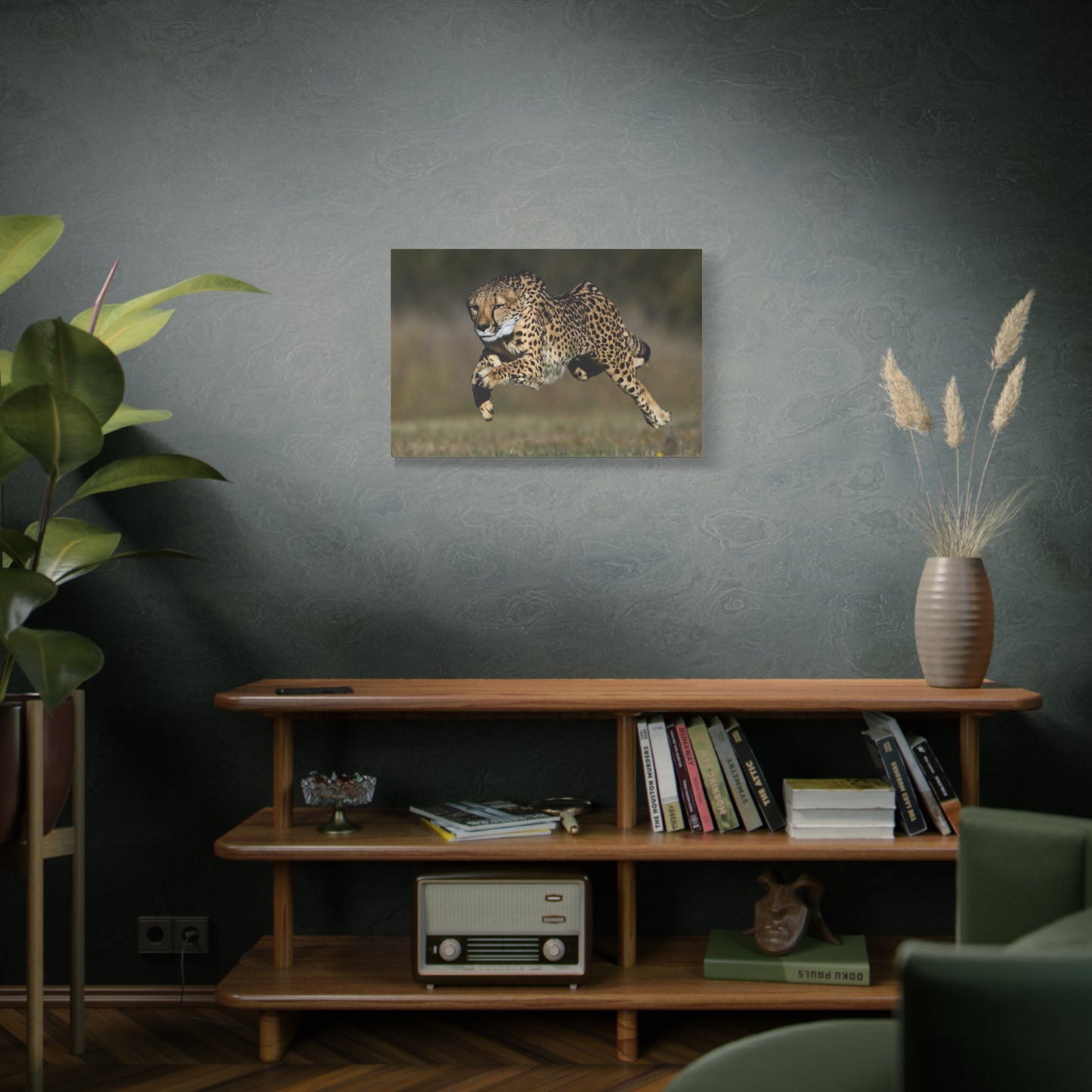 Dynamic Cheetah Chase Canvas Wall Art - Wildlife in Action